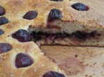 Close-up photo of Cherry Focaccia.