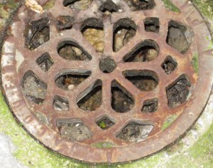 Ornamental drain cover, France.