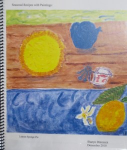 Photo of Sharyn Dimmick's illustrated cookbook (aka The Kale Chronicles cookbook)