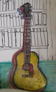 Harmony 3. 5" x 7" pen, ink and watercolor pencil. Sharyn Dimmick.